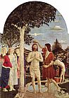 Piero Della Francesca Canvas Paintings - Baptism of Christ
